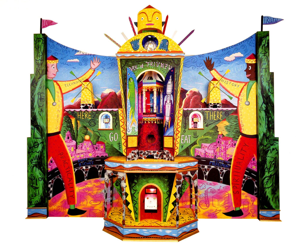 "Ark of Triumph" - Large painted wooden construction