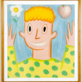 "Happy Boy" Pastel on paper, 1981 18 x 17