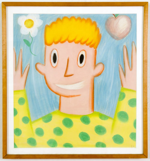 "Happy Boy" Pastel on paper, 1981 18 x 17