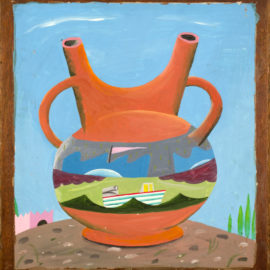 "The Amphora" 1981 Acrylic on wood panel 22 x 20